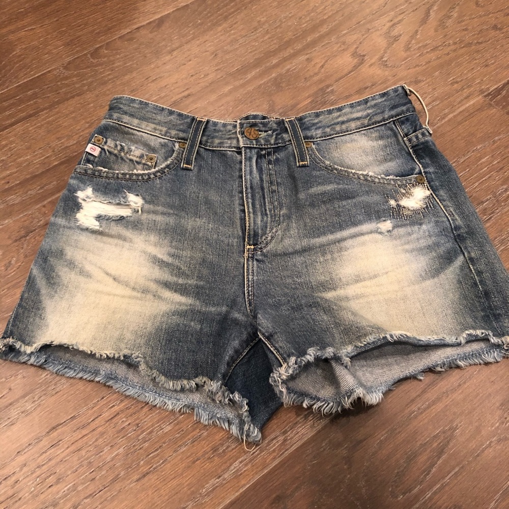 High rise jean shorts